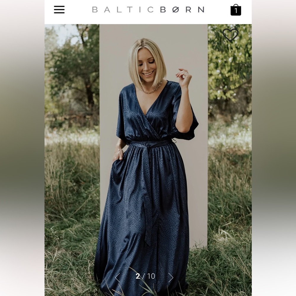 Baltic Born Savannah Kimono maxi dress size Small color Navy BRAND NEW